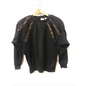 Vintage 90’s Together Women's‎ Medium Black With Embroidery. EUC! Made in Taiwan